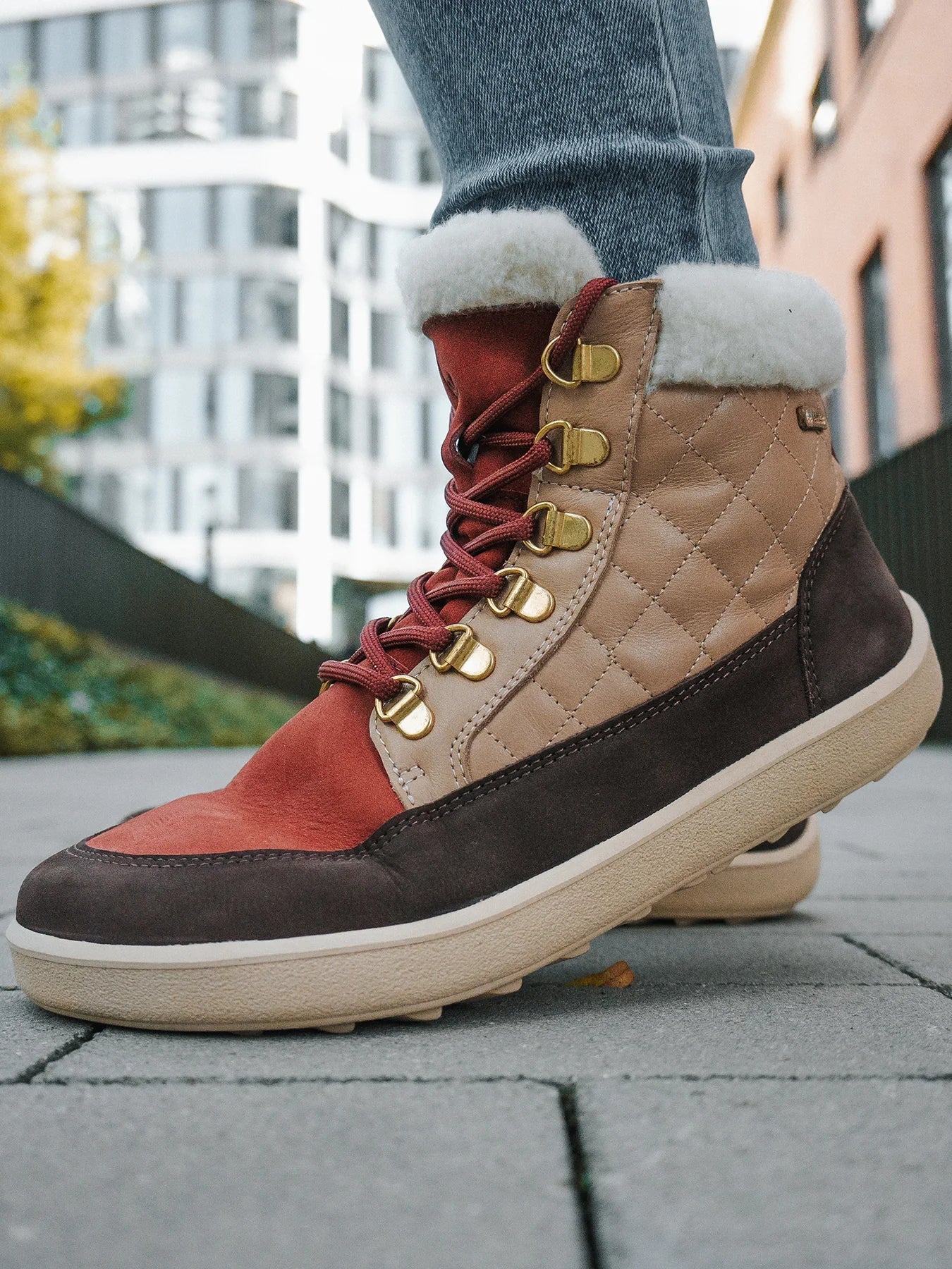 Boots Olivia - Warm Leather Winter Boots with Merino Wool Lining - MyMara