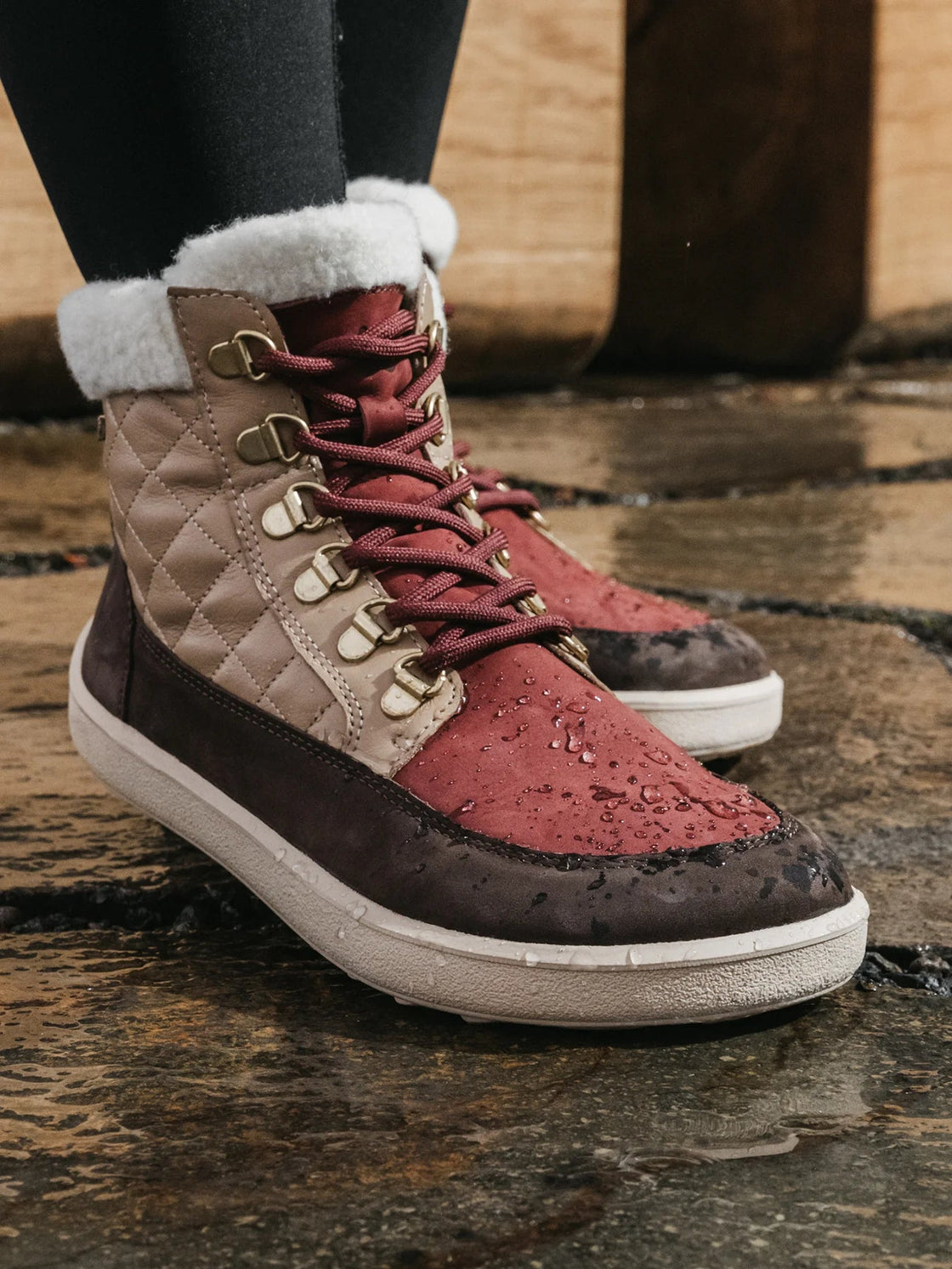 Boots Olivia - Warm Leather Winter Boots with Merino Wool Lining - MyMara