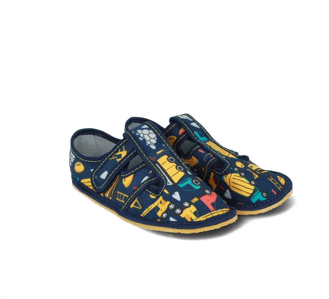 Kids Barefoot Slippers "Lorries" - MyMara