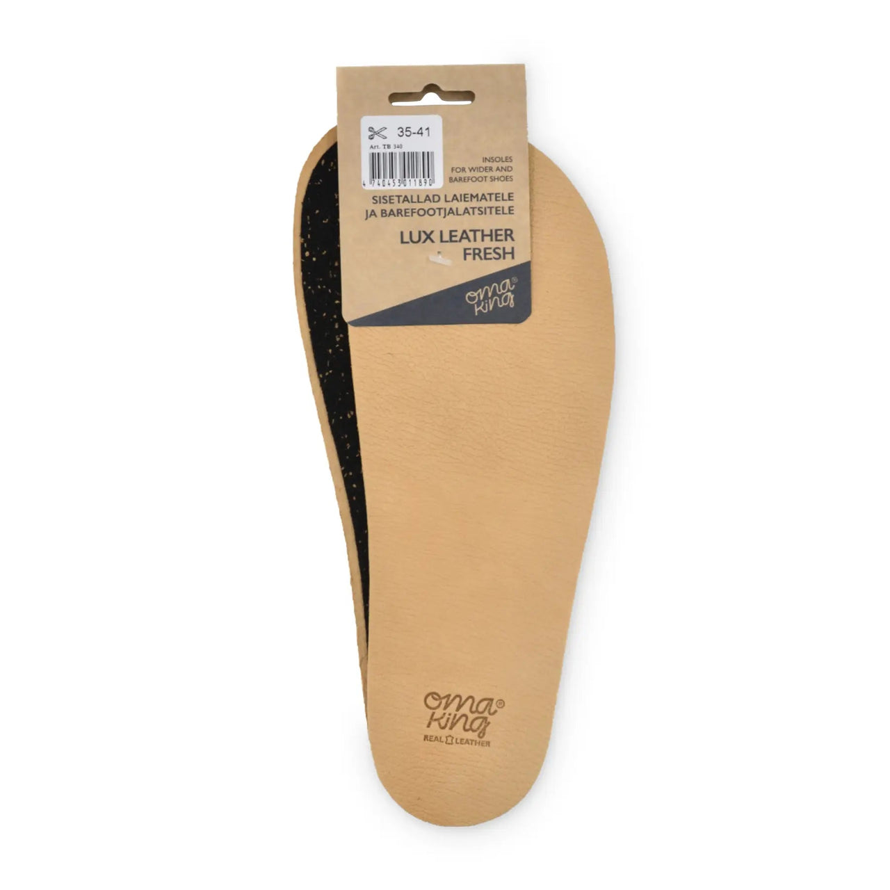 Lux leather fresh insoles for wider and barefoot shoes - MyMara
