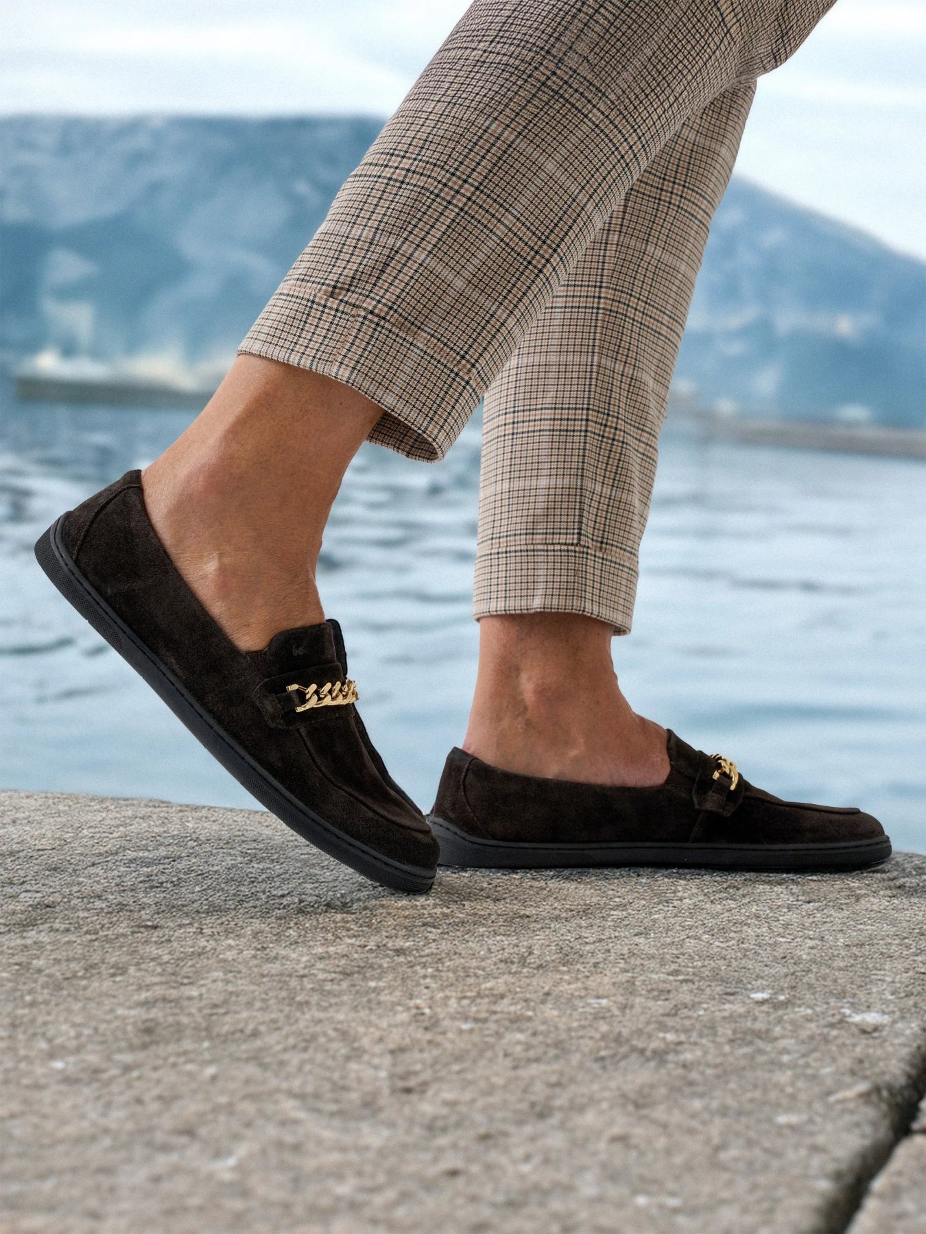 Men's Moccasins Prestage with Gold Chain Detail - MyMara