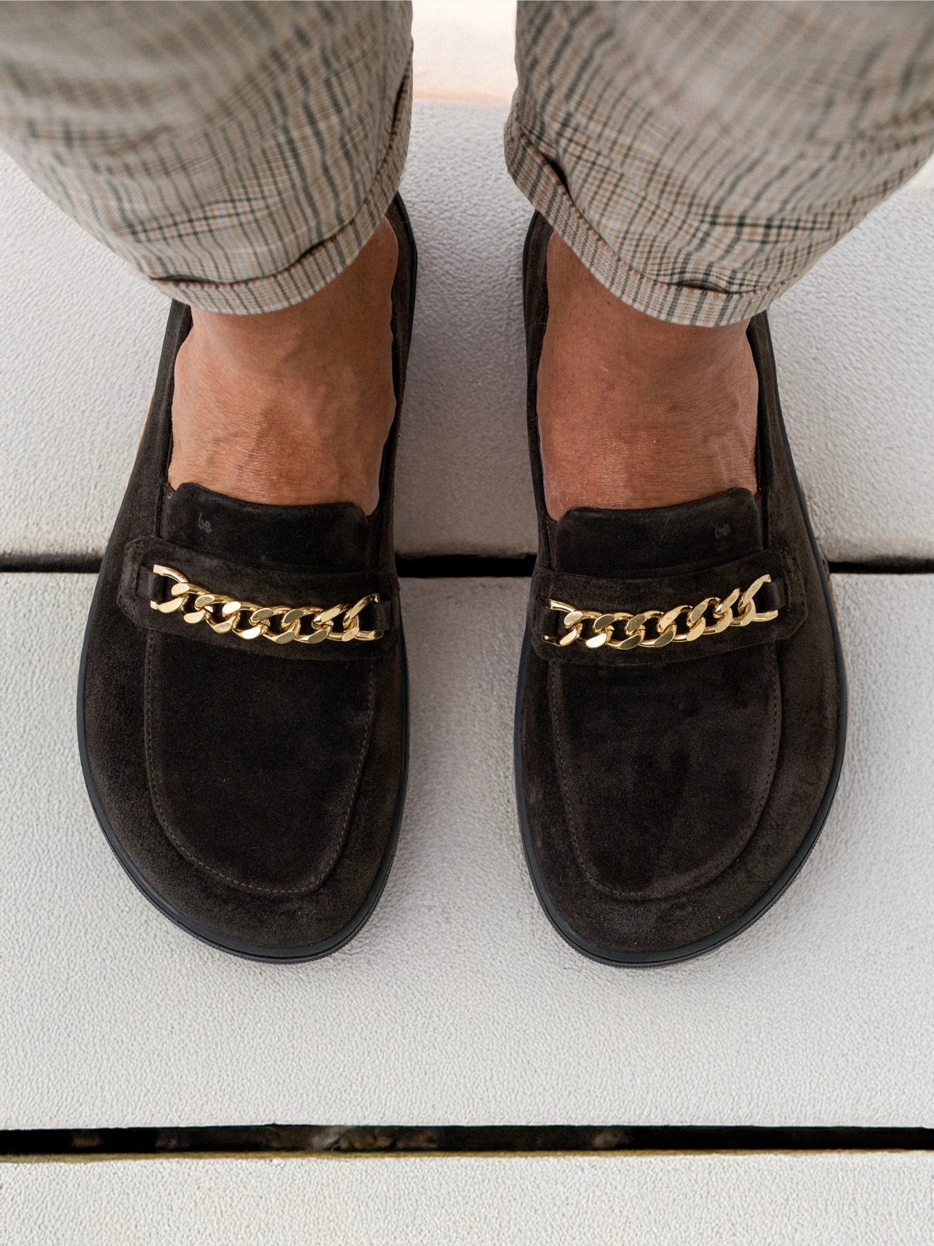 Men's Moccasins Prestage with Gold Chain Detail - MyMara