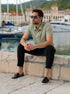 Moccasins Amadeus - Men's Leather Moccasins with Metal Buckle - MyMara