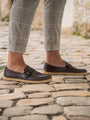 Moccasins Amadeus - Men's Leather Moccasins with Metal Buckle - MyMara