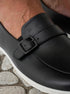 Moccasins Amadeus - Men's Leather Moccasins with Metal Buckle - MyMara