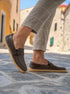 Moccasins Amadeus - Men's Leather Moccasins with Metal Buckle - MyMara
