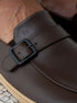 Moccasins Amadeus - Men's Leather Moccasins with Metal Buckle - MyMara