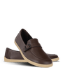 Moccasins Amadeus - Men's Leather Moccasins with Metal Buckle - MyMara