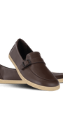 Moccasins Amadeus - Men's Leather Moccasins with Metal Buckle - MyMara