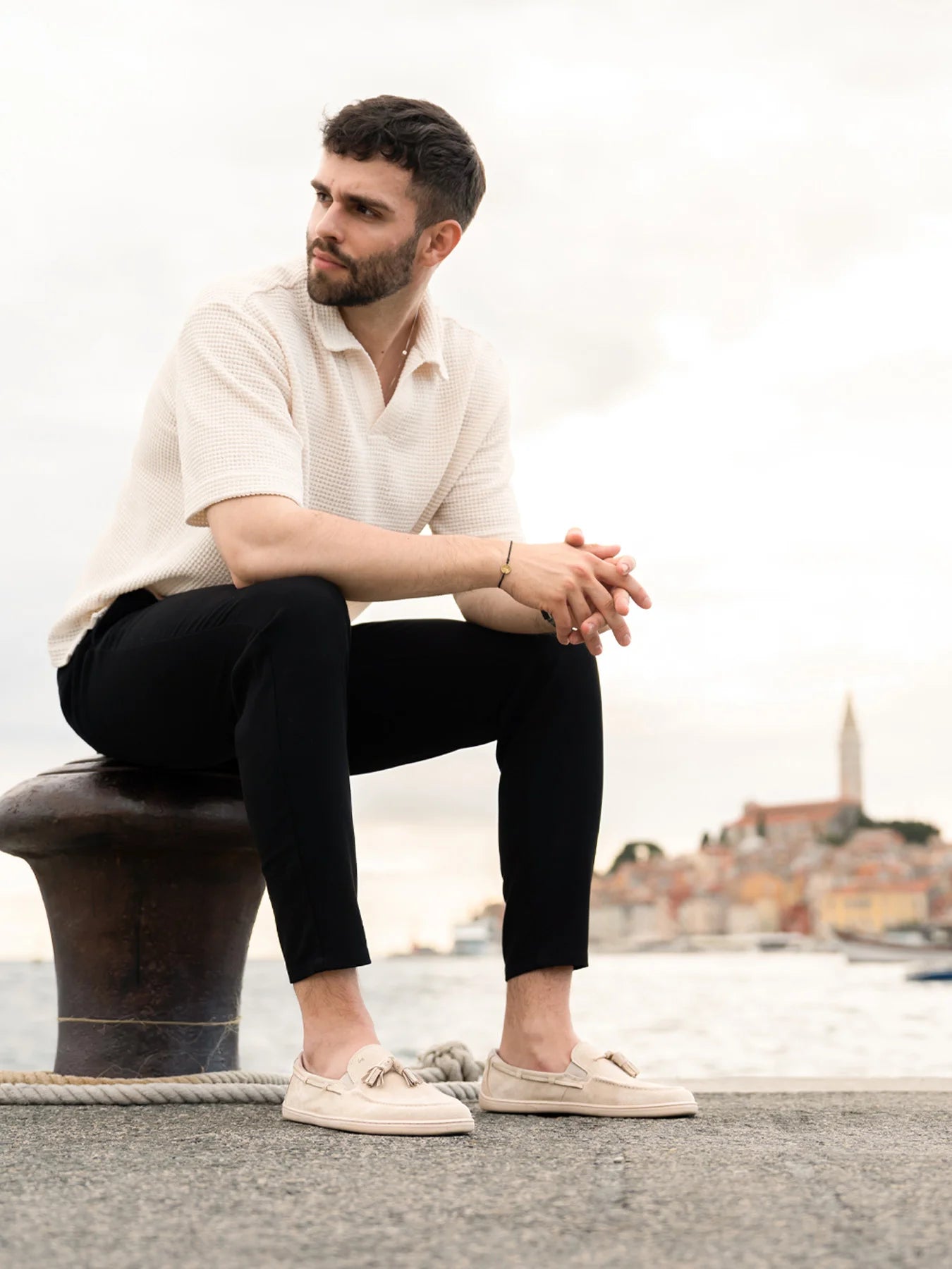 Moccasins Portsiders - Elegant Leather Loafers with Tassels - MyMara