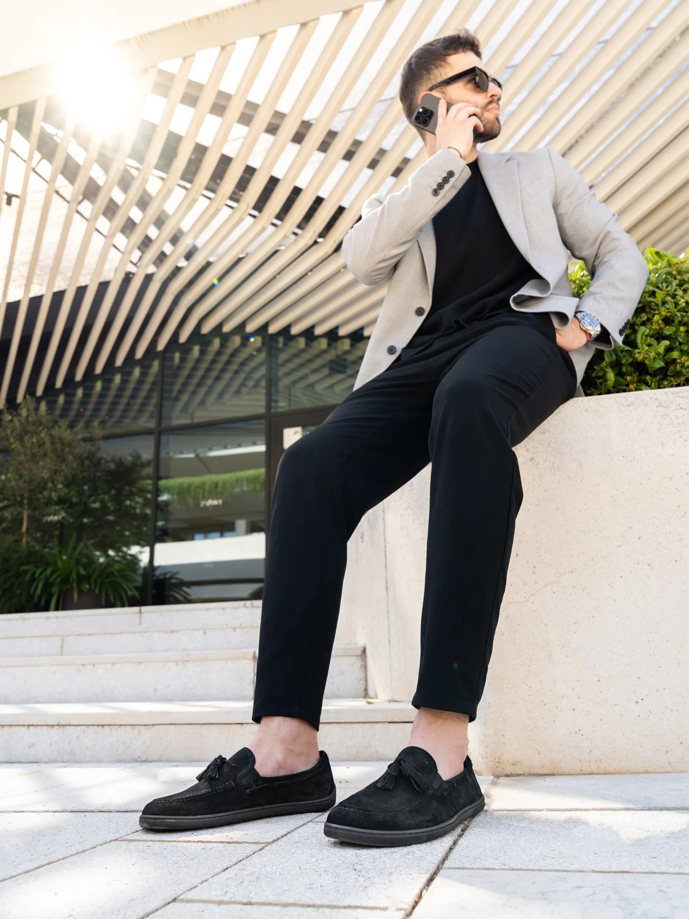 Moccasins Portsiders - Elegant Leather Loafers with Tassels - MyMara
