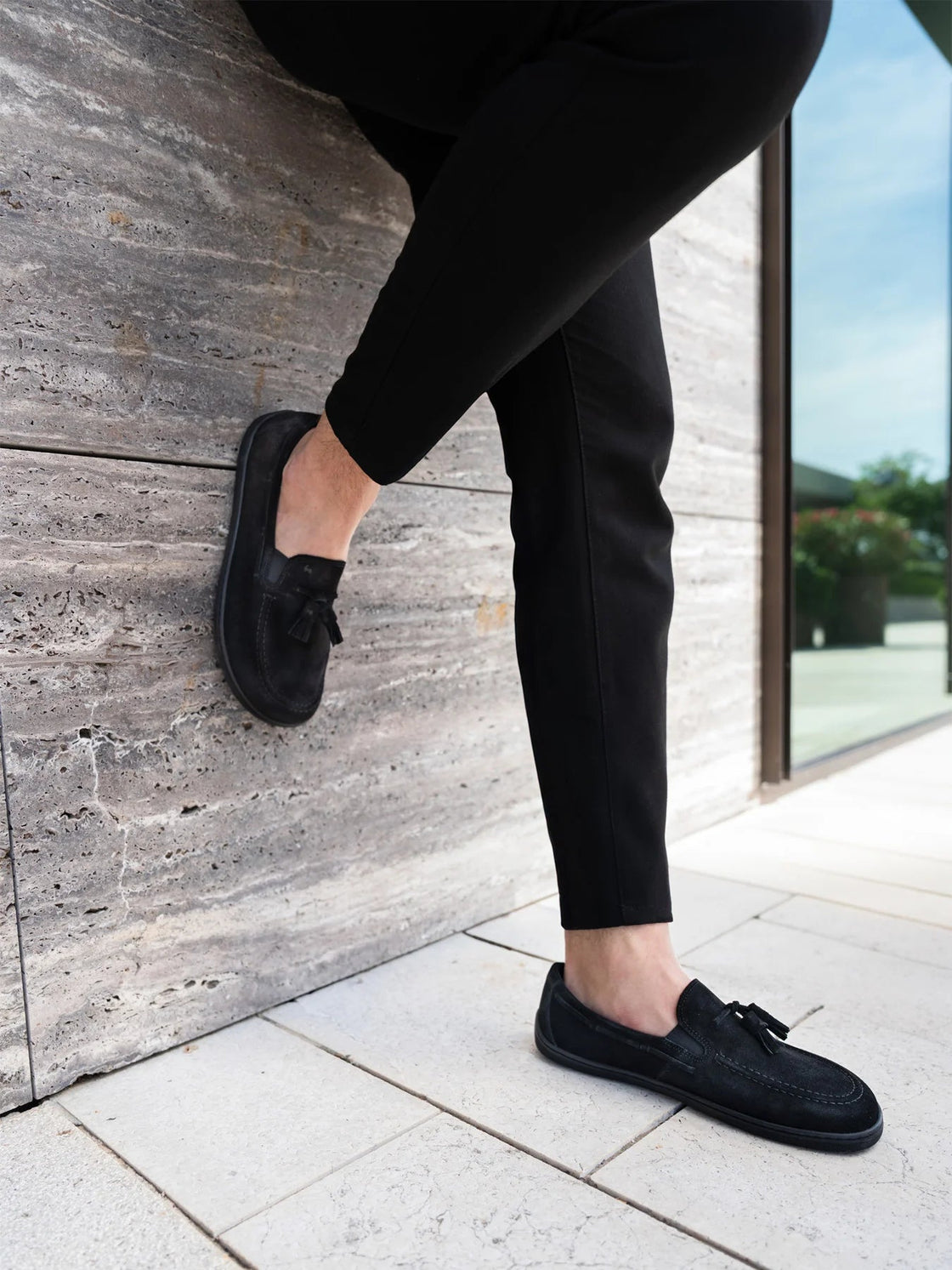 Moccasins Portsiders - Elegant Leather Loafers with Tassels - MyMara