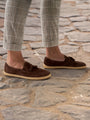 Moccasins Portsiders - Elegant Leather Loafers with Tassels - MyMara