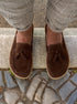 Moccasins Portsiders - Elegant Leather Loafers with Tassels - MyMara