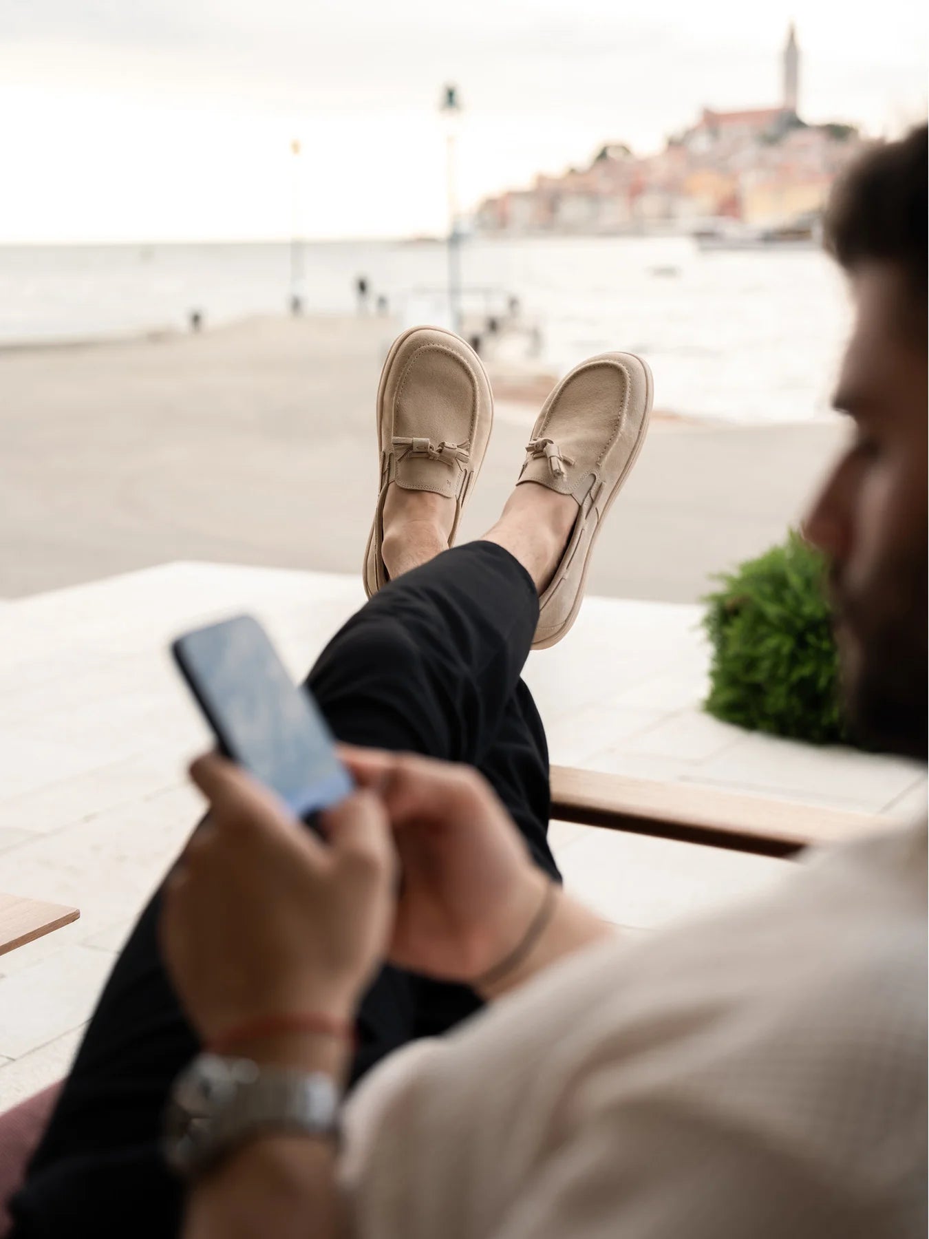 Moccasins Portsiders - Elegant Leather Loafers with Tassels - MyMara