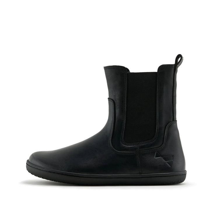 Orion Black Smooth Women's Barefoot Chelsea Boots - MyMara
