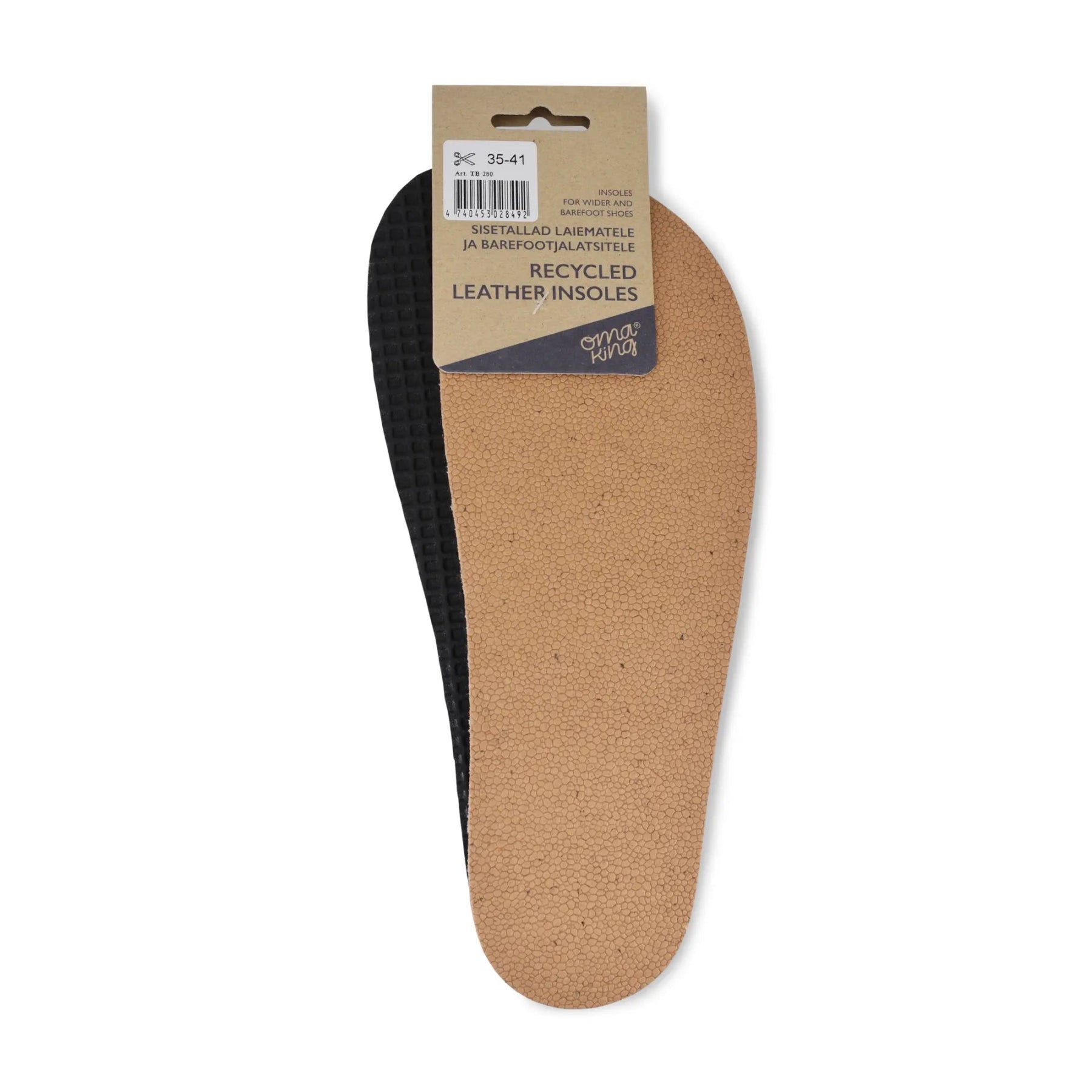 Recycled leather insoles for wider and barefoot shoes - MyMara